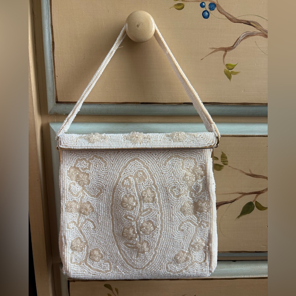 Vintage Midcentury Beaded Handbag Clutch